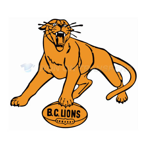BC Lions Iron-on Stickers (Heat Transfers)NO.7574